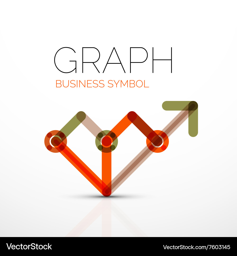 Abstract logo idea linear chart or graph vector image