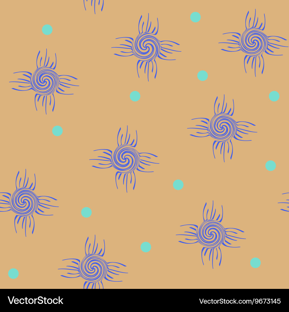 Circle and spiral seamless pattern Vector Image