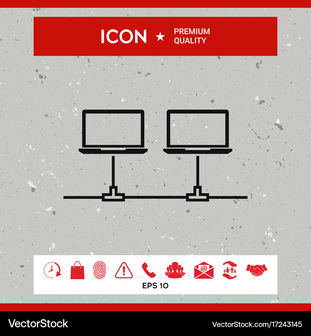 Computer network icon vector image