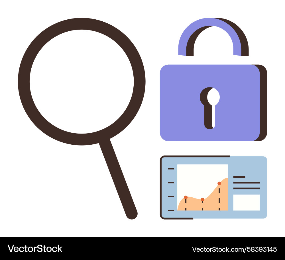 Data Analysis & Security Vector Image
