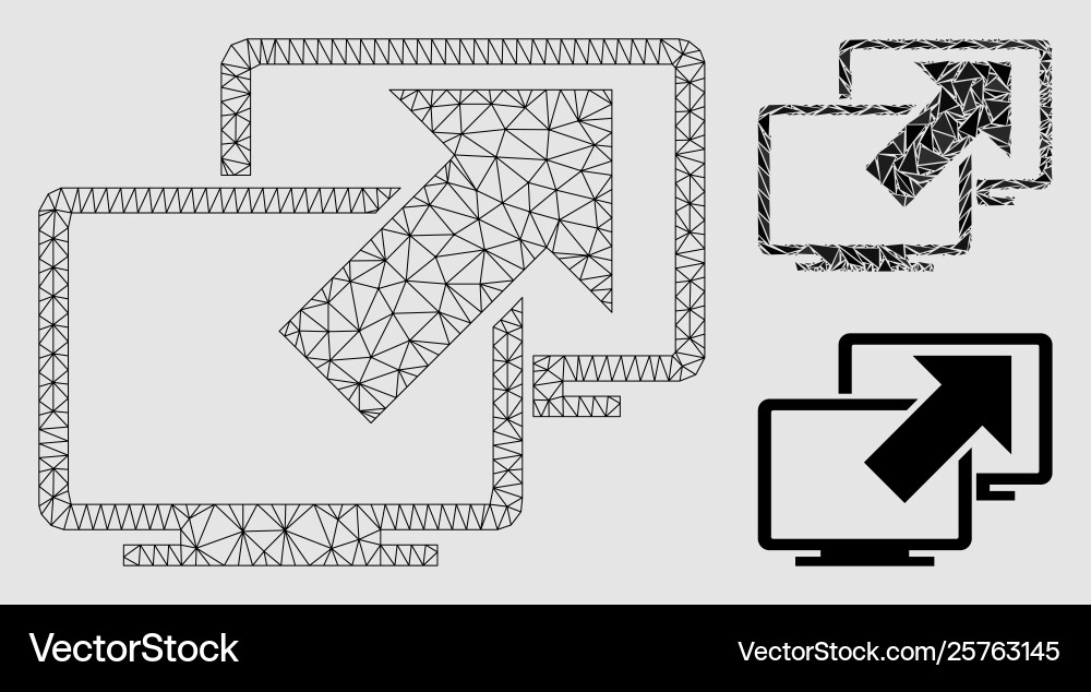 Data transfer mesh network model Data transfer mesh network model vector image