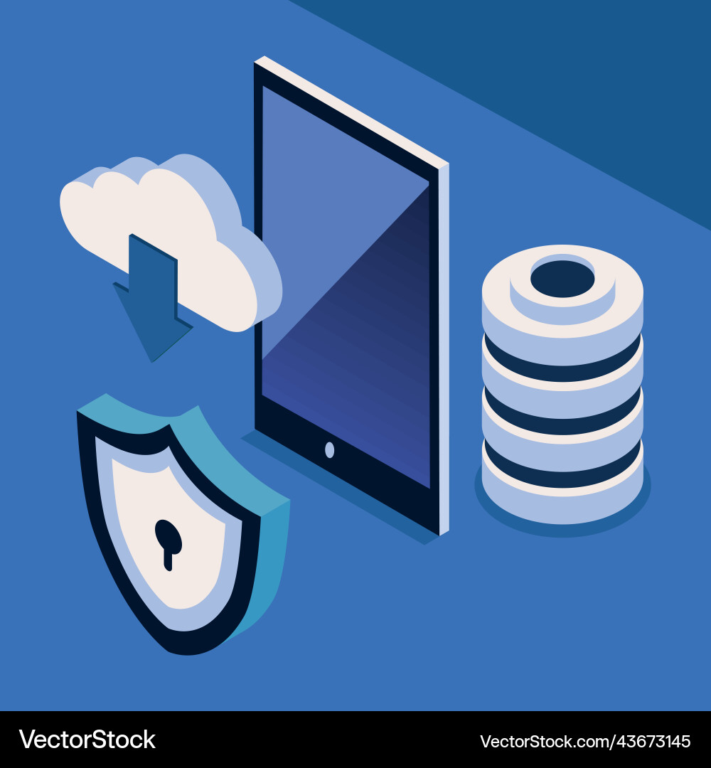Database storage tech Vector Image