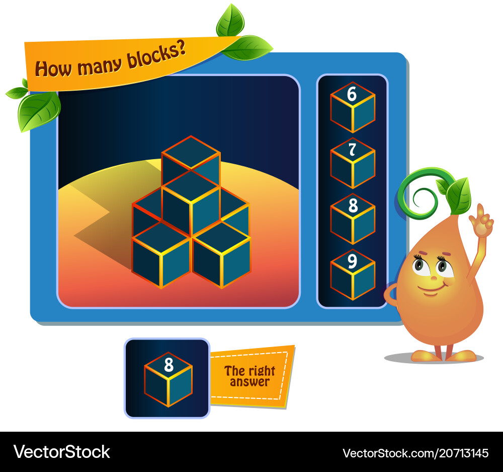 Educational Block Puzzle Game vector image