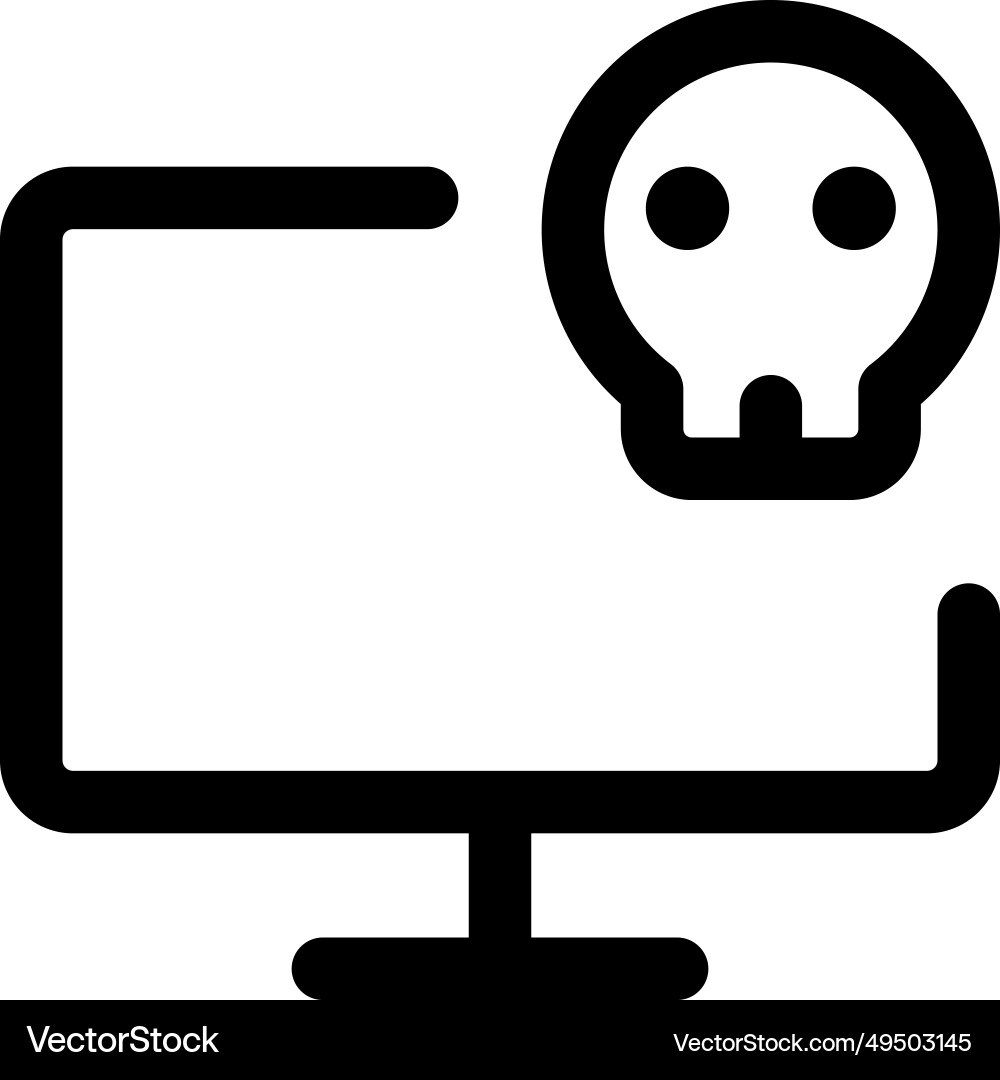 Hardware problem causing monitor dead vector image