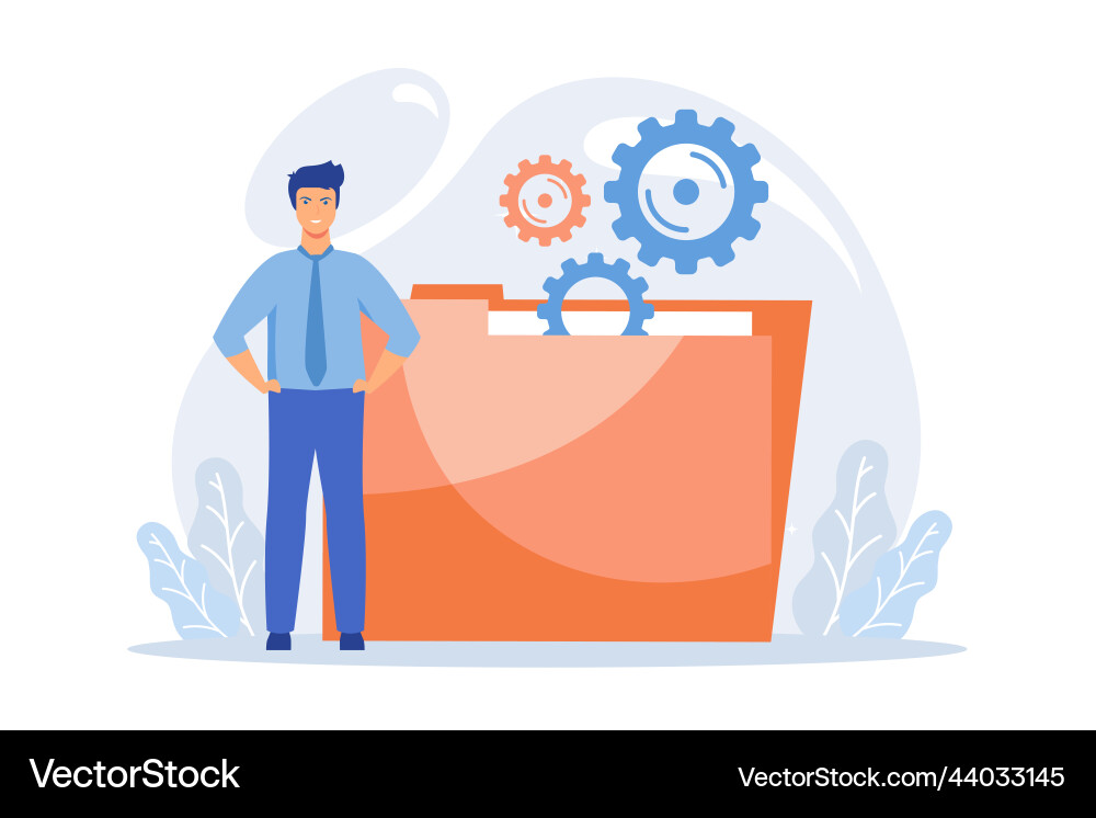 Information storage files folder archive Vector Image