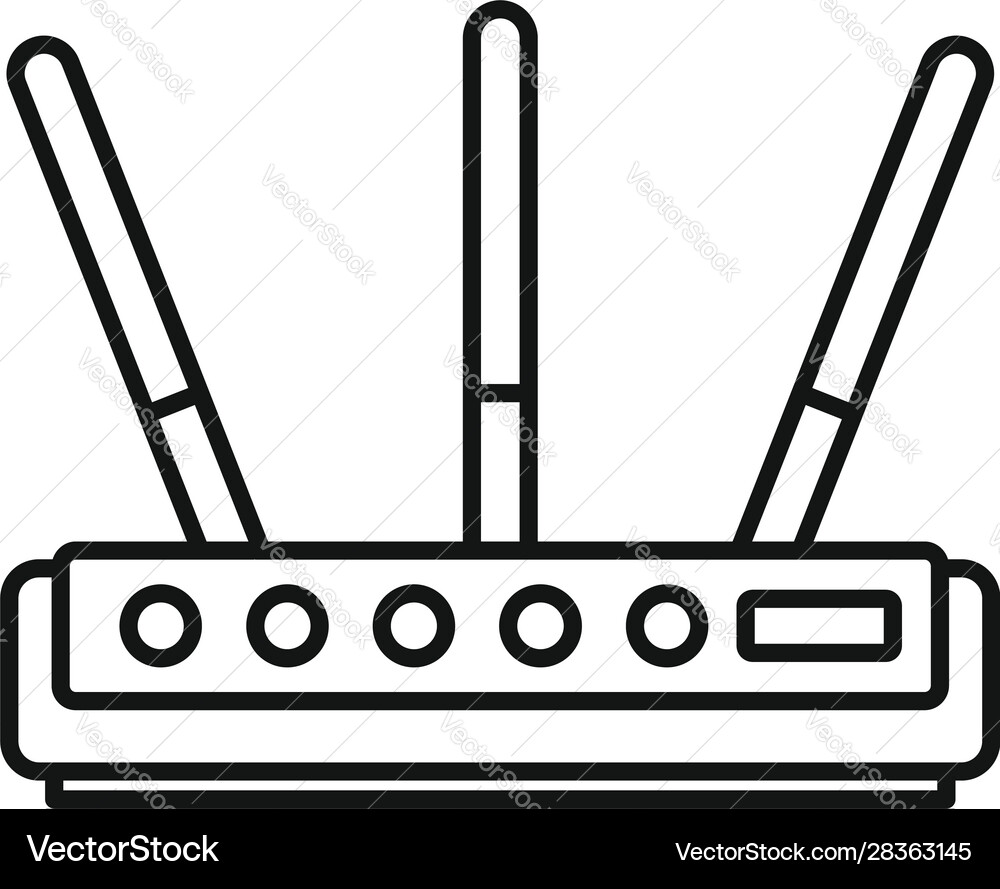 Internet router icon outline style Internet router icon outline style vector image