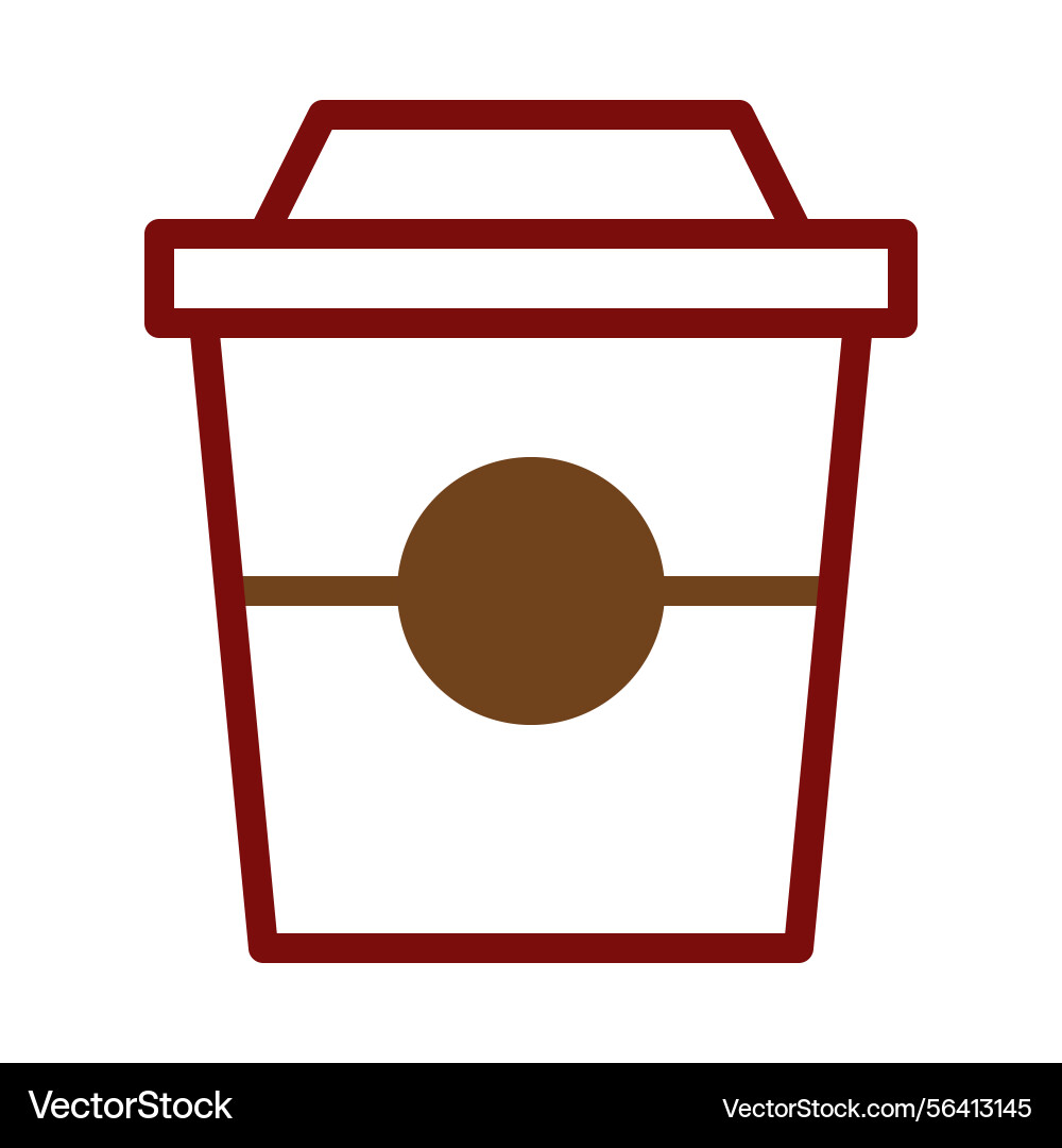 Minimalist coffee to-go container with simplified Minimalist coffee to-go container with simplified Vector Image