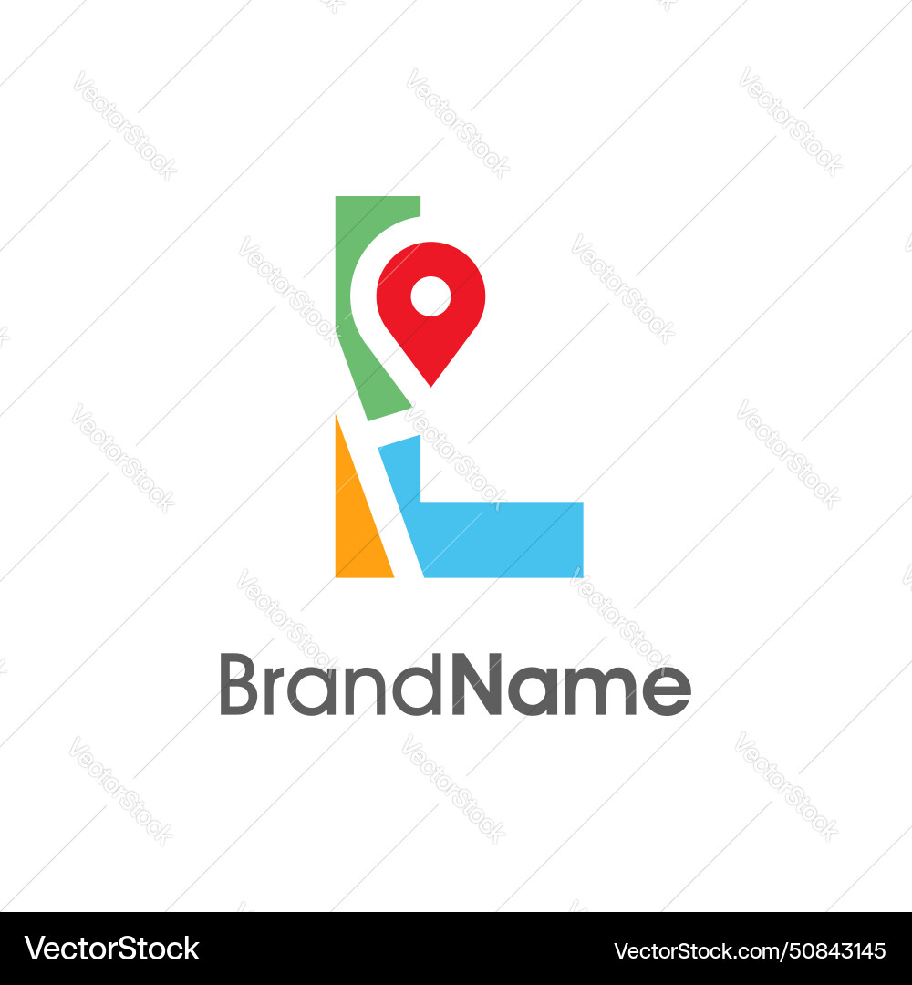 Modern initial l maps location logo Modern initial l maps location logo Vector Image
