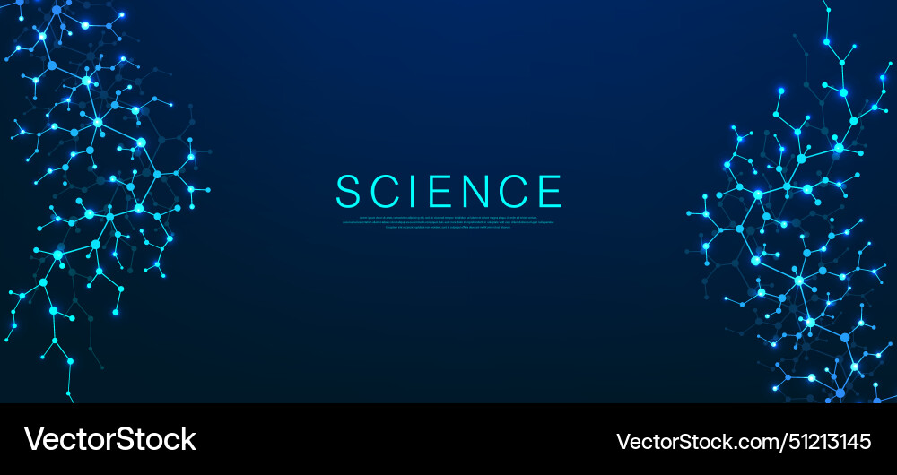 Molecular abstract structure and genetic Molecular abstract structure and genetic vector image