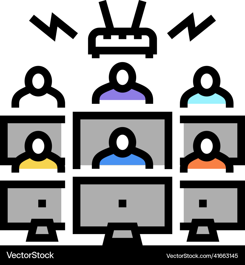 Network connection color icon Network connection color icon Vector Image