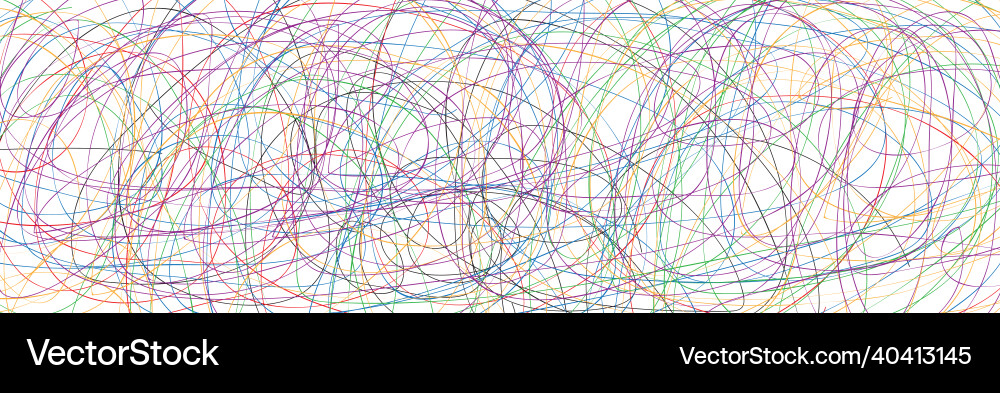 Pattern with hand colored lines vector image