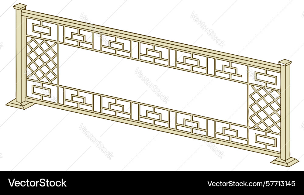 Rectangular frame with geometric inner pattern vector image