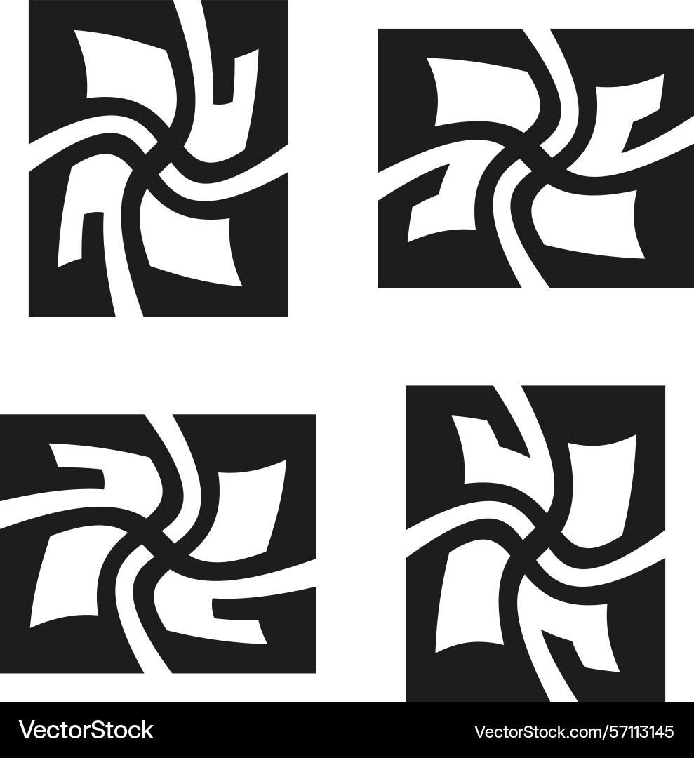 Rotating shape icon motion symbol spiral design Rotating shape icon motion symbol spiral design Vector Image