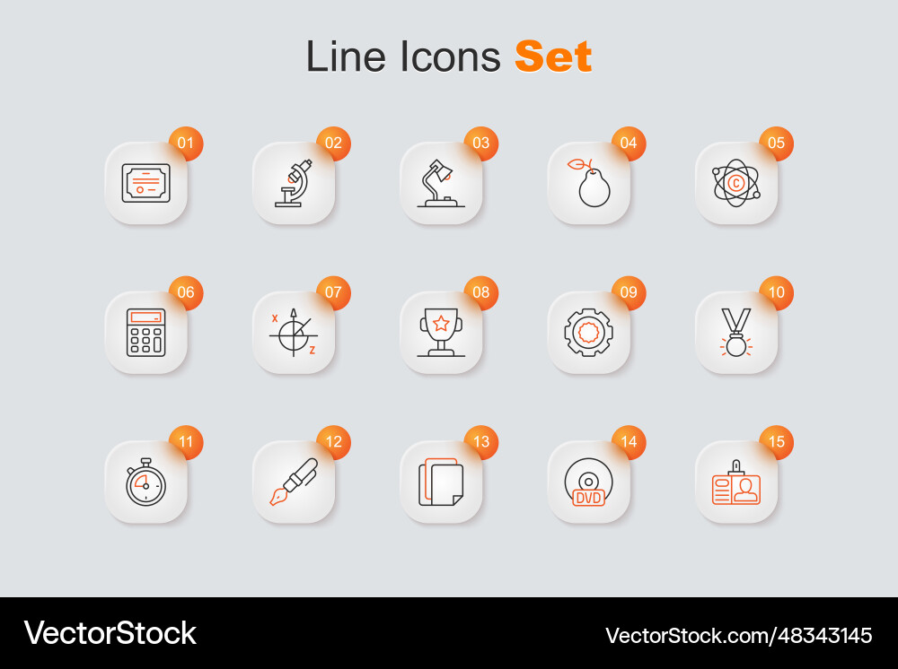 Set line identification badge cd or dvd disk file Set line identification badge cd or dvd disk file vector image
