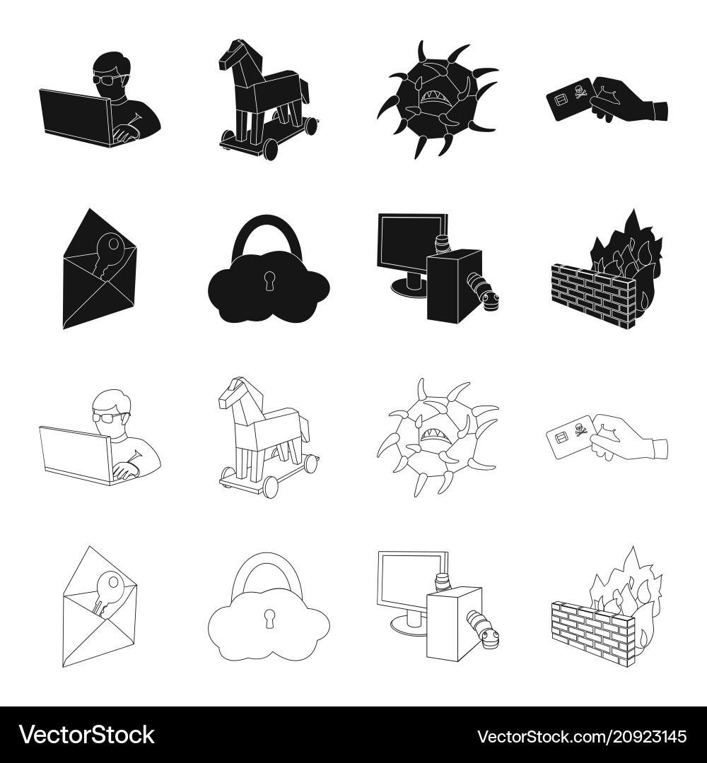 System internet connection code hackers Vector Image