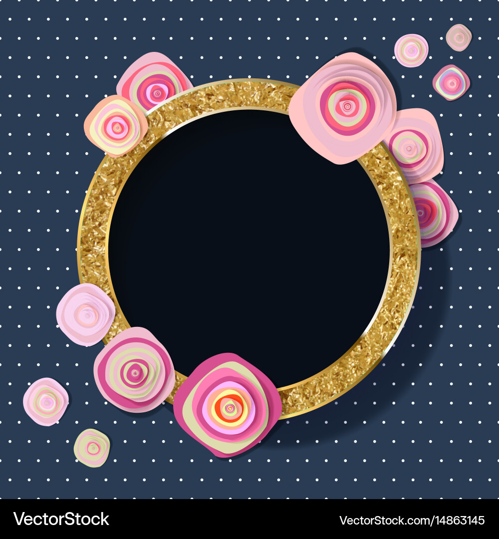 Template frame design for greeting card Vector Image