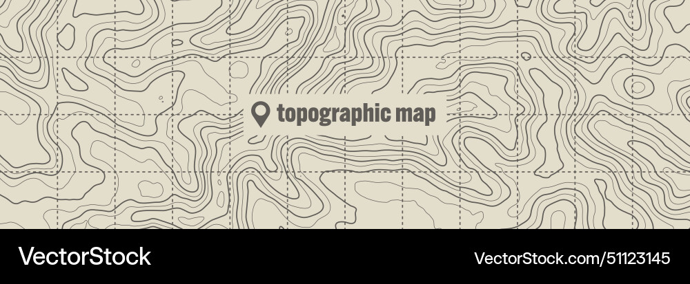 Topographic map with contour lines geographic Topographic map with contour lines geographic vector image