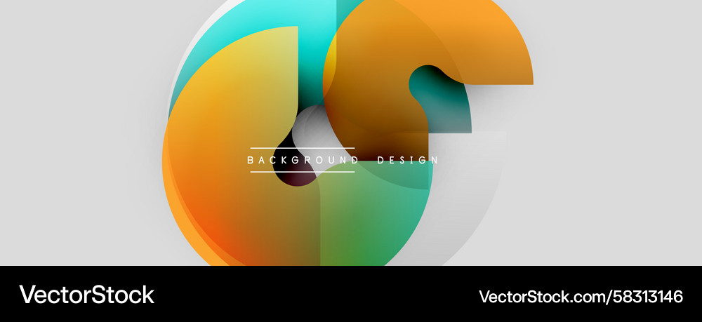 Abstract colorful design overlapping circles Vector Image