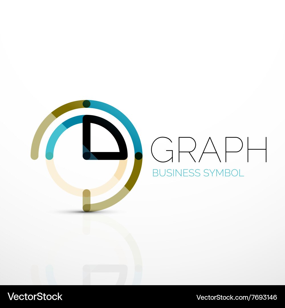 Abstract logo idea linear chart or graph vector image