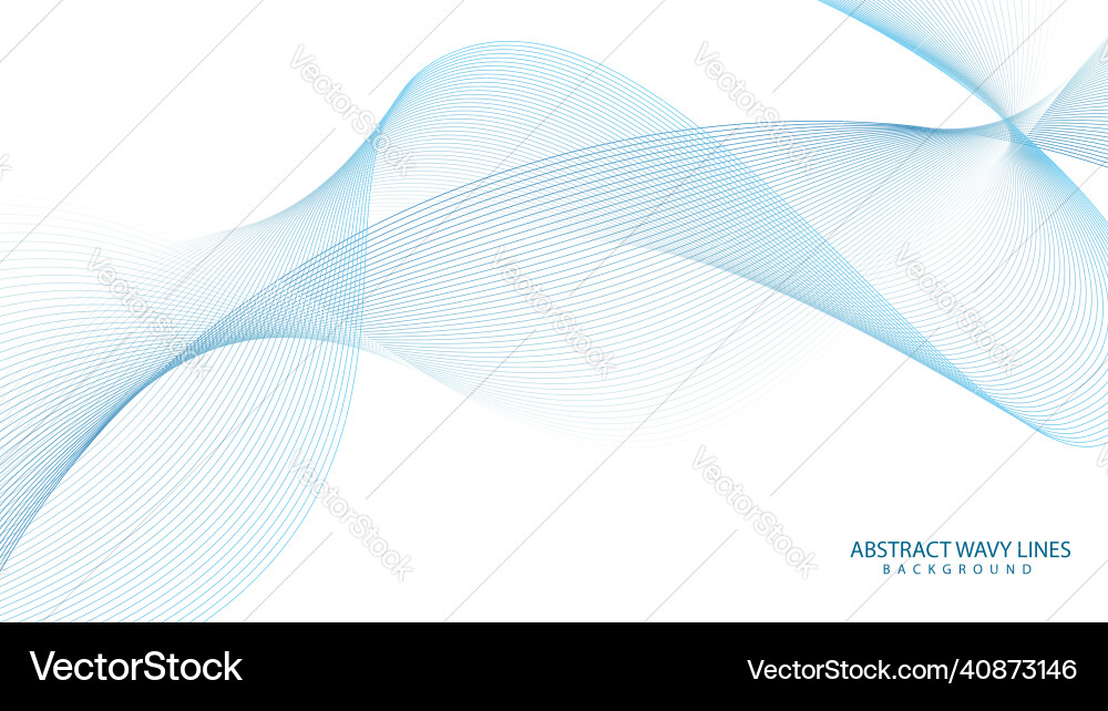 Abstract motion wave gradient line background vector image