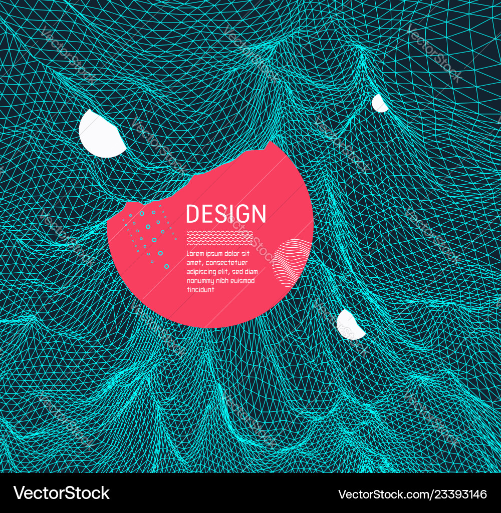 Abstract science technology background 3d grid Abstract science technology background 3d grid vector image
