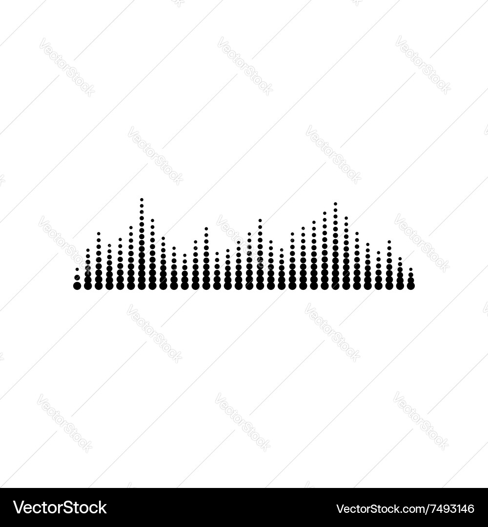Audio Waveform Spectrum vector image
