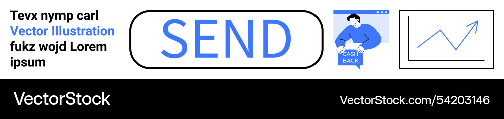 Business communication interface with send button Business communication interface with send button vector image