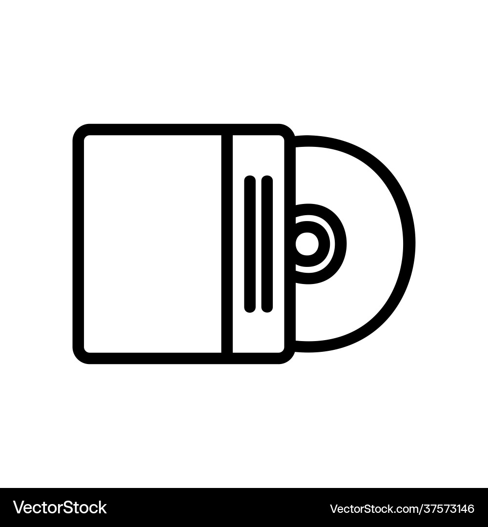Compact disk icon in line style about multimedia Compact disk icon in line style about multimedia vector image