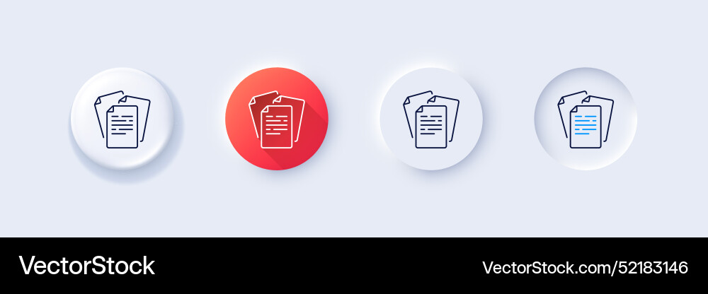 Documents line icon doc file page sign vector image