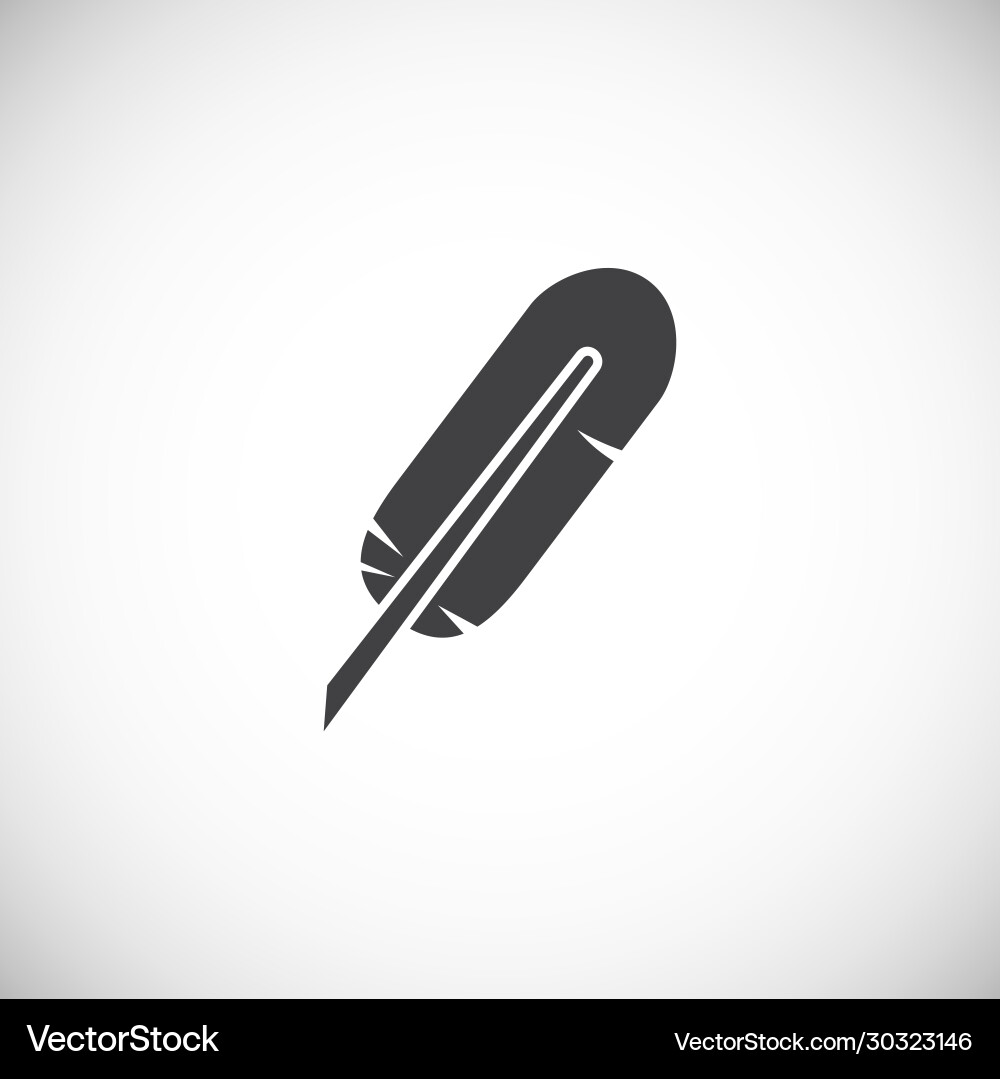 Feather icon on background for graphic and web Feather icon on background for graphic and web Vector Image