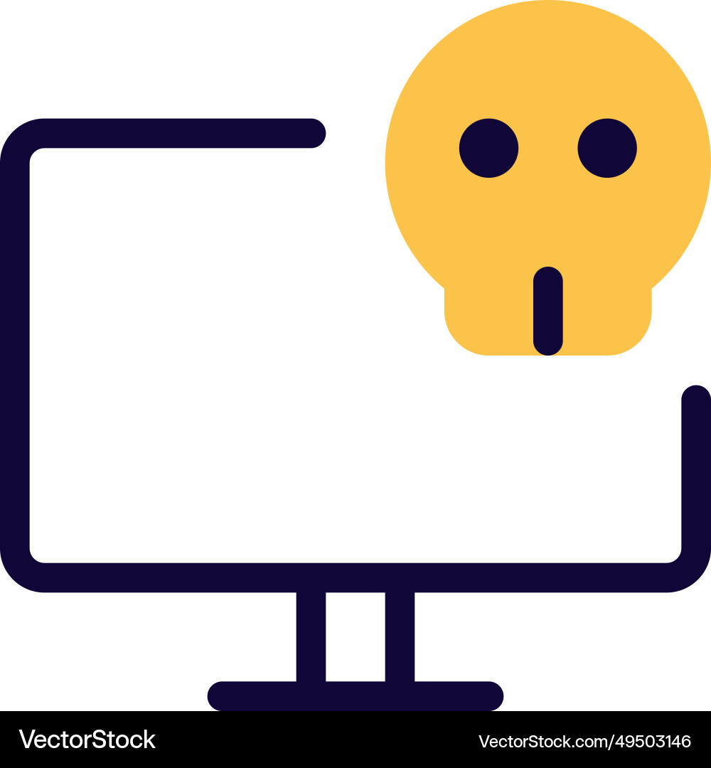 Hardware problem causing monitor dead vector image
