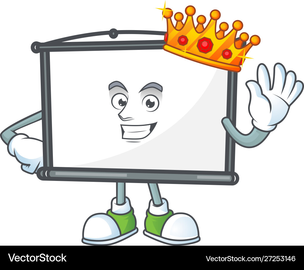 King empty project screen on white background vector image