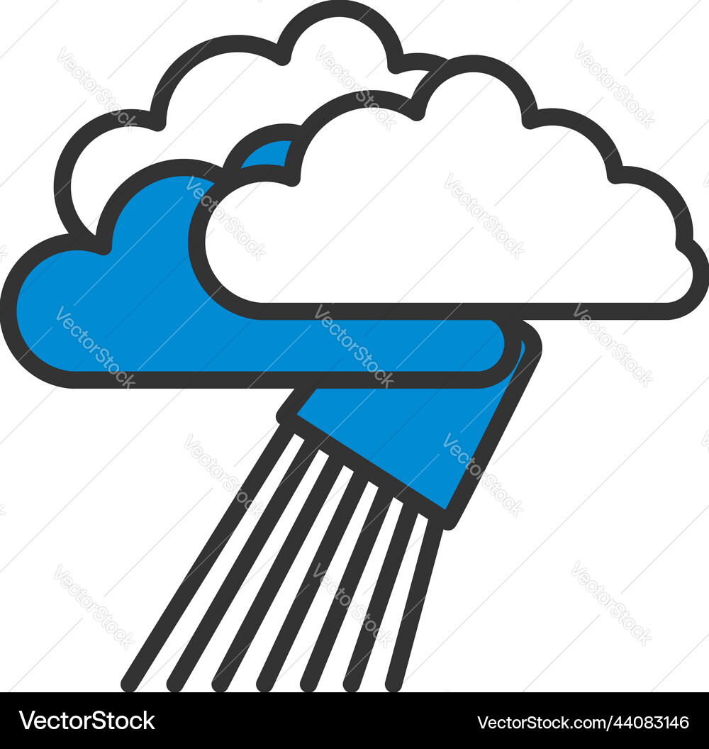 Rainfall like from bucket icon vector image