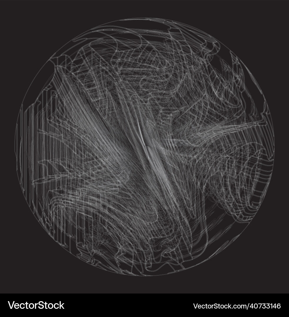 Sphere abstract openwork design element geometric Sphere abstract openwork design element geometric vector image
