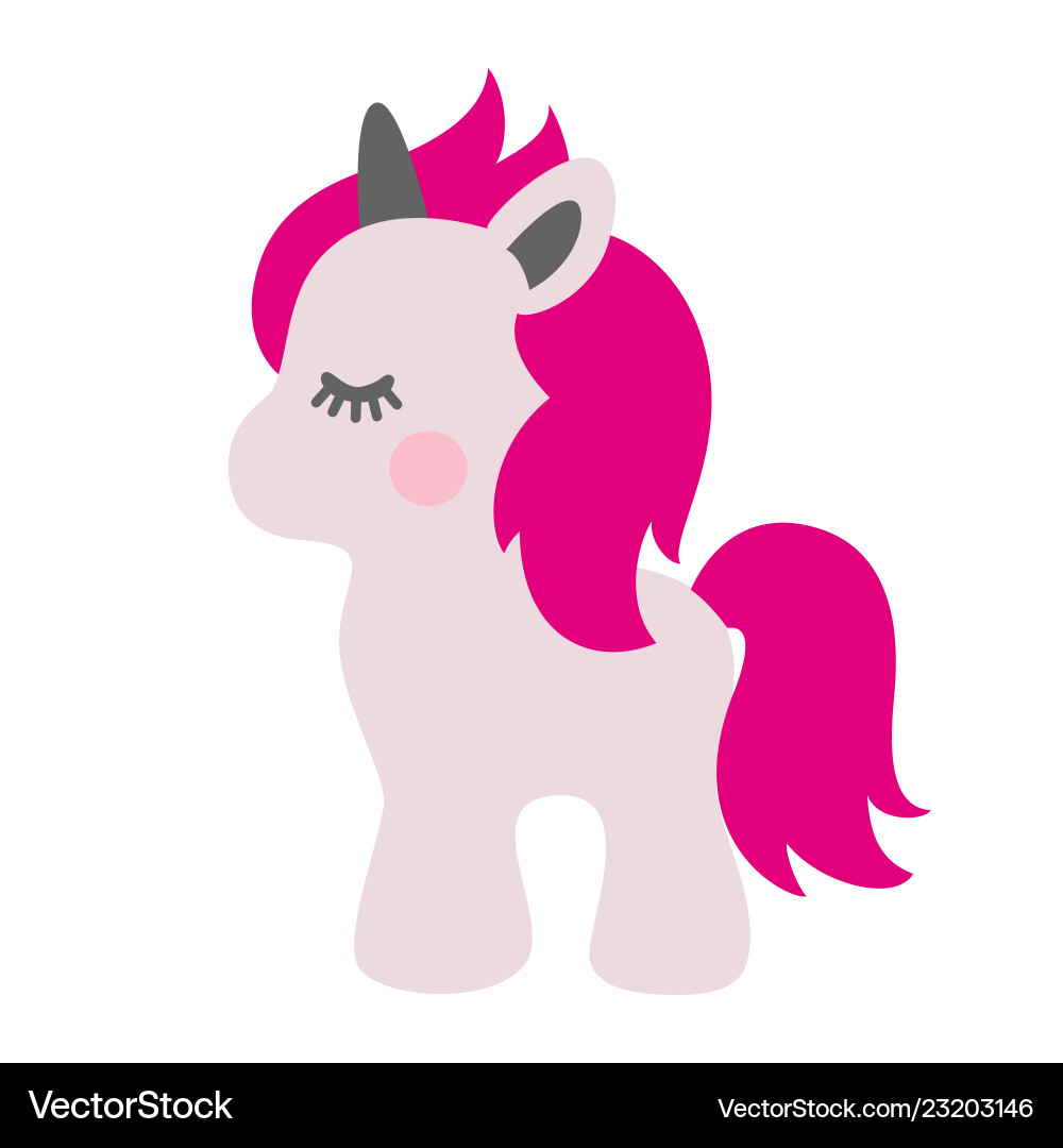 Unicorn fairy-tale character isolated object Vector Image