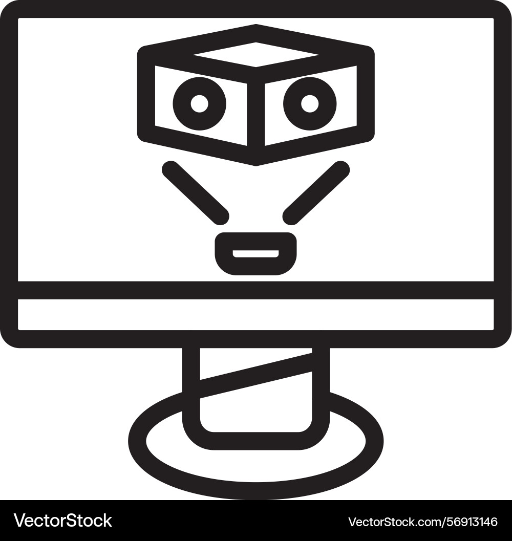 Virtual linear style icon design Vector Image