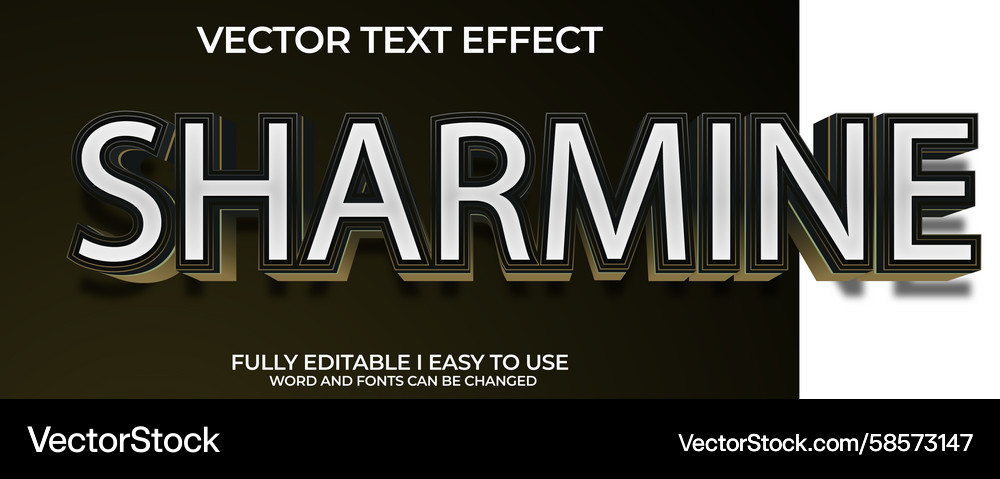 3D Gothic Text Effect Vector Image