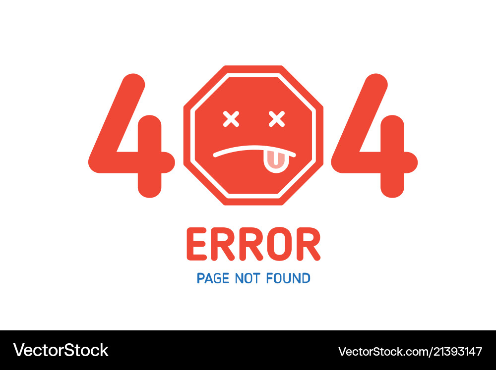 404 error page not found design template 404 error page not found design template vector image