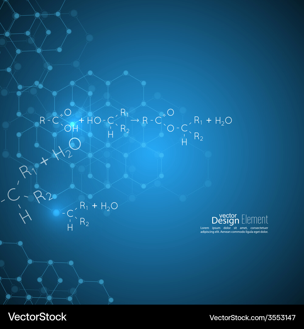 Abstract background with dna molecule structure vector image
