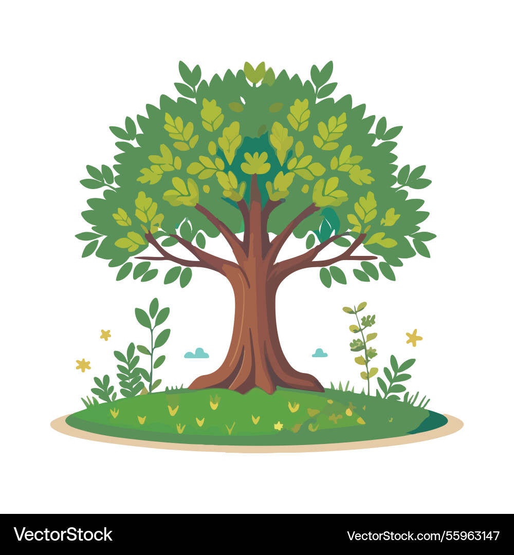 Ai-generated a large tree Ai-generated a large tree Vector Image