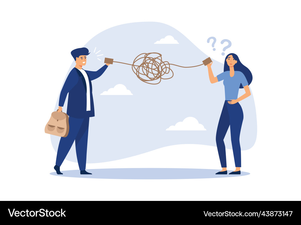 Bad communication misunderstanding create Bad communication misunderstanding create vector image
