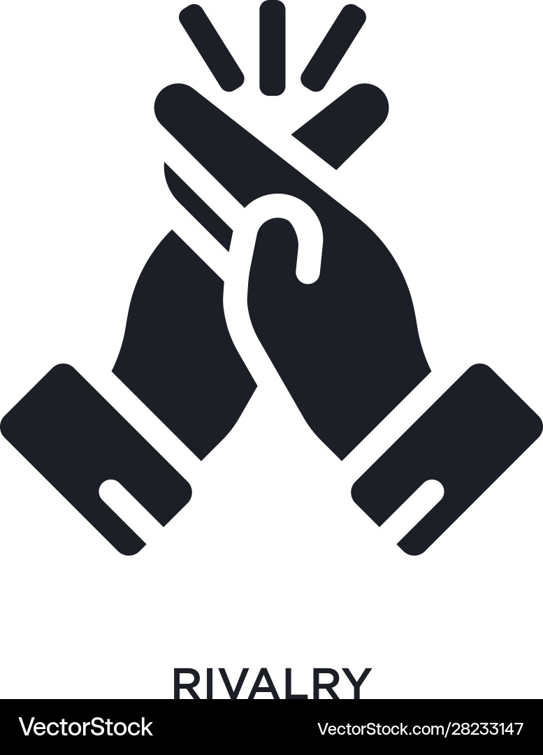 Black rivalry isolated icon simple element from Black rivalry isolated icon simple element from vector image