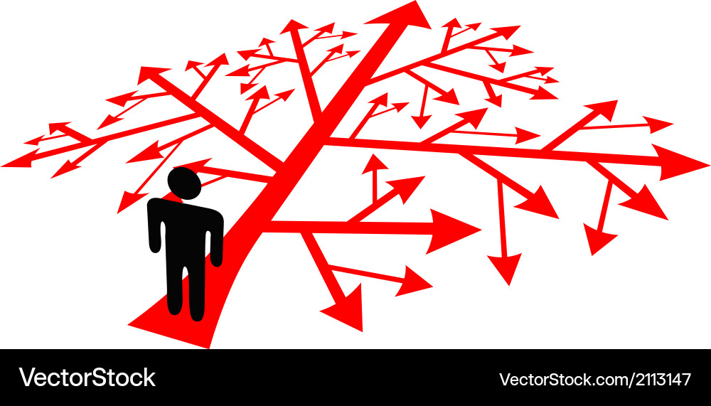 Complex Decision Path vector image