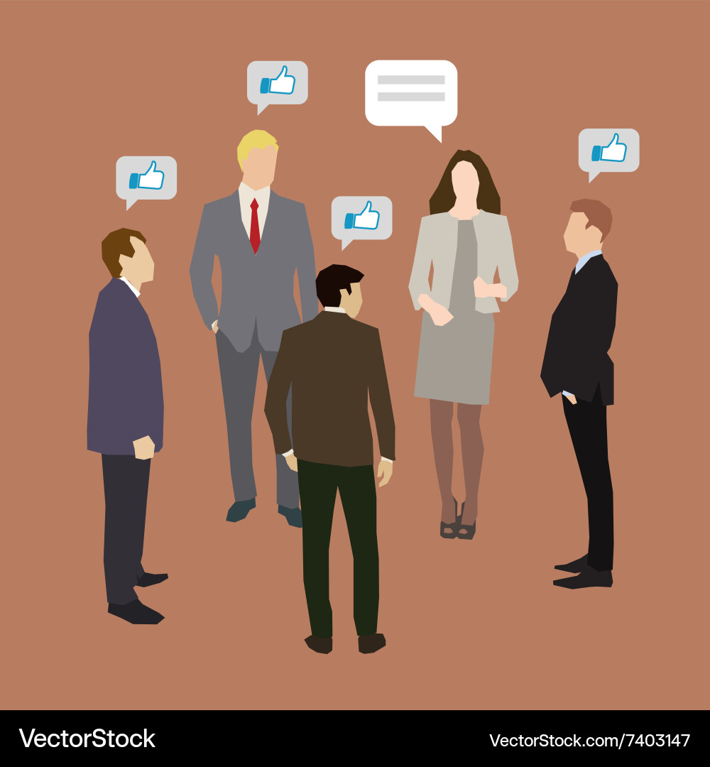 Concept of business social networking Vector Image