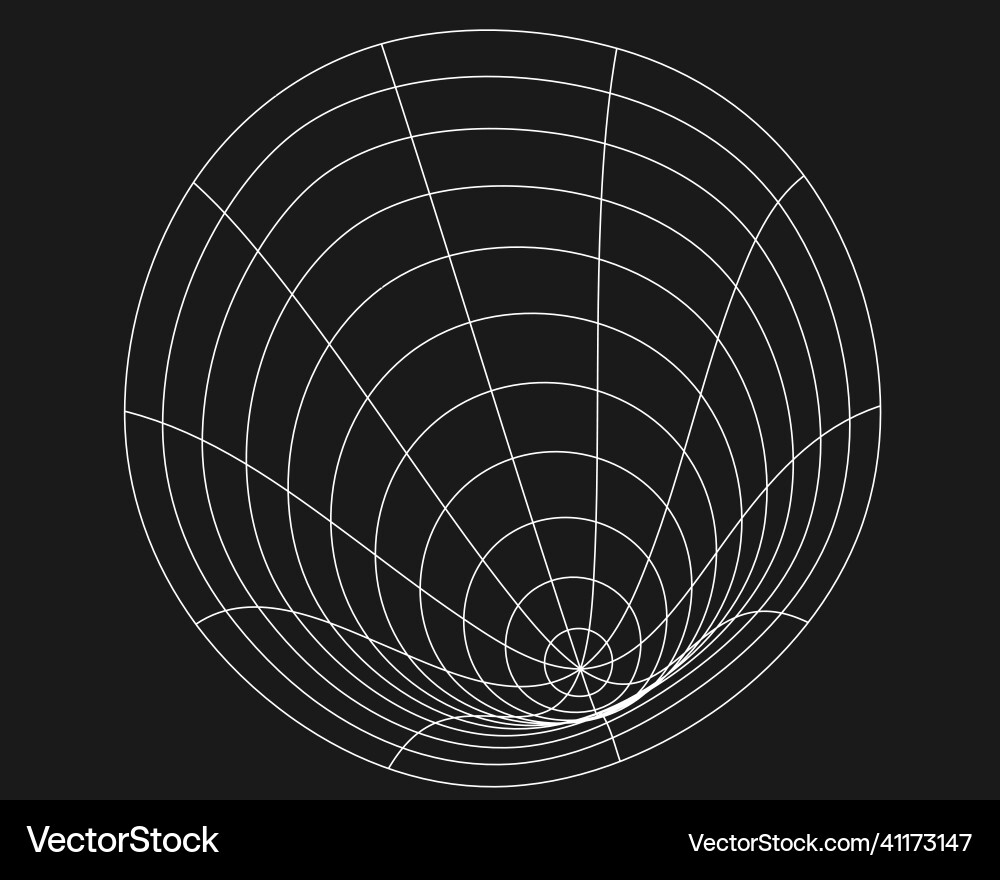 Cyber distorted grid retro punk design element vector image