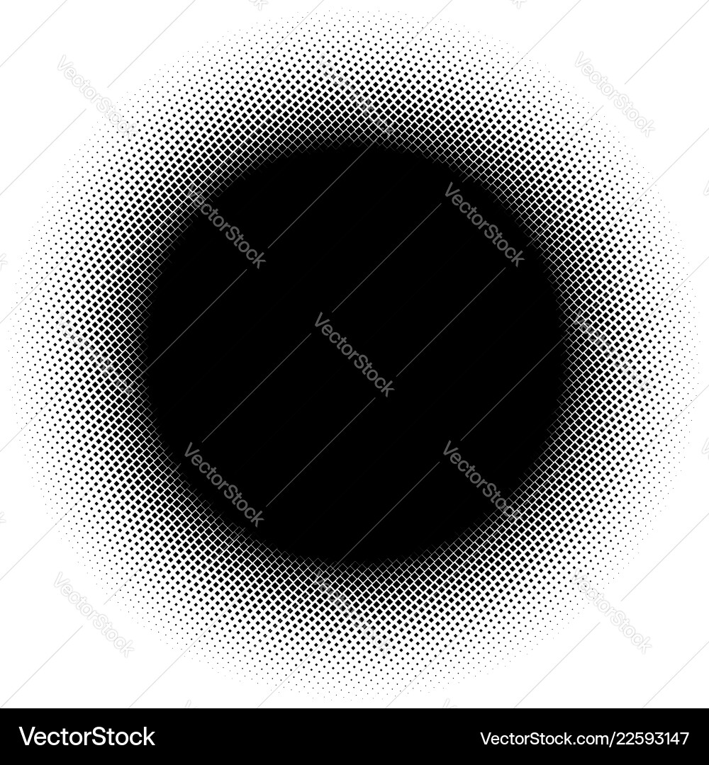 Halftone element with square or triangle instead vector image