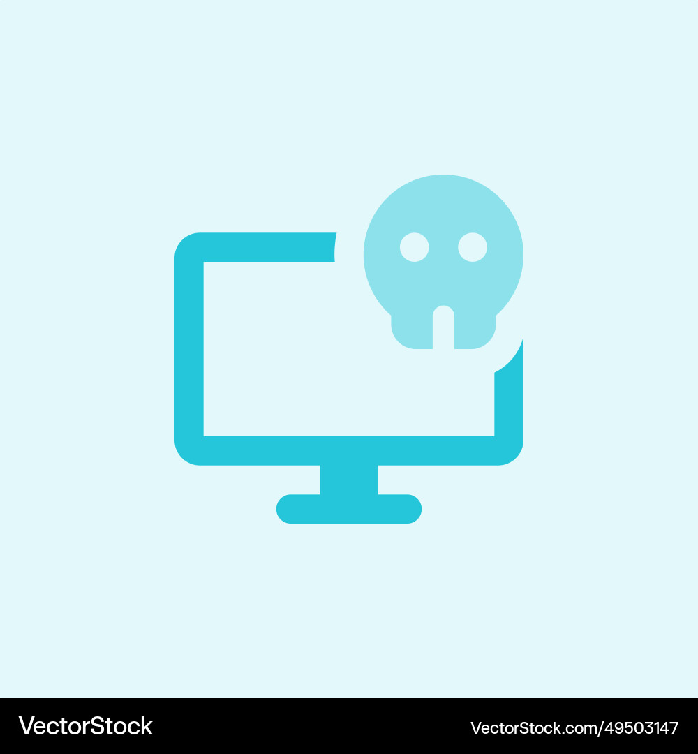 Hardware problem causing monitor dead vector image