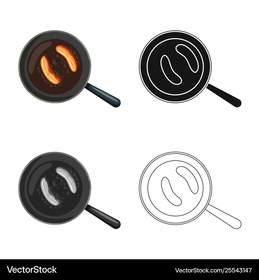 Isolated object banana and fried icon Vector Image