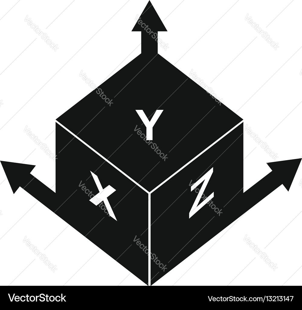 Measurement cube square icon simple style Vector Image