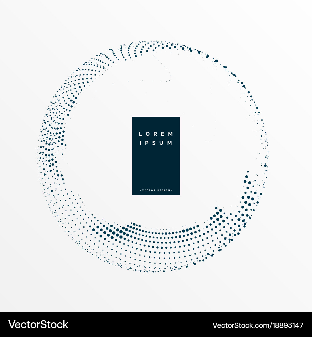 Minimal circular halftone frame background vector image